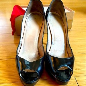 Christian Louboutin Classic Black Peep Toe Heels